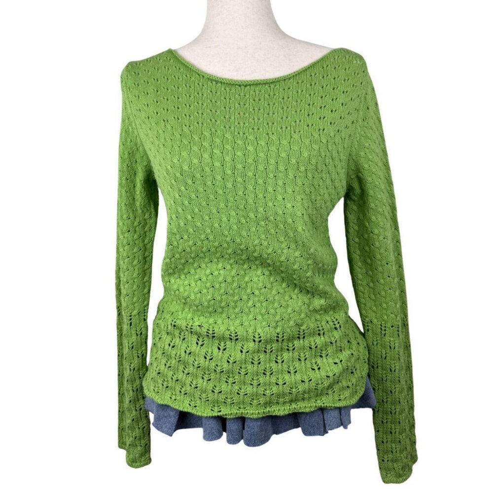 Madison Studio Green Knit Sweater Medium